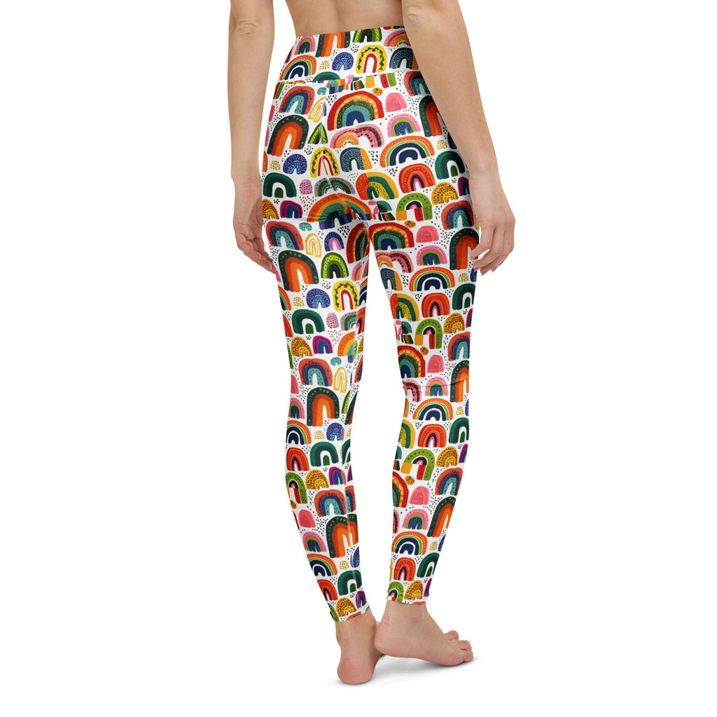 "It's Ok To Be Fae" Yoga Leggings, Rainbows